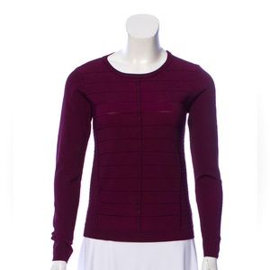 Parker revolve crew neck long sleeve sweater burgundy wine size XS or S